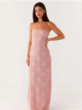 Peppermayo Holly Strapless Maxi Dress Floral Size 6 Prom